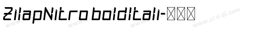 ZilapNitro boldItali字体转换